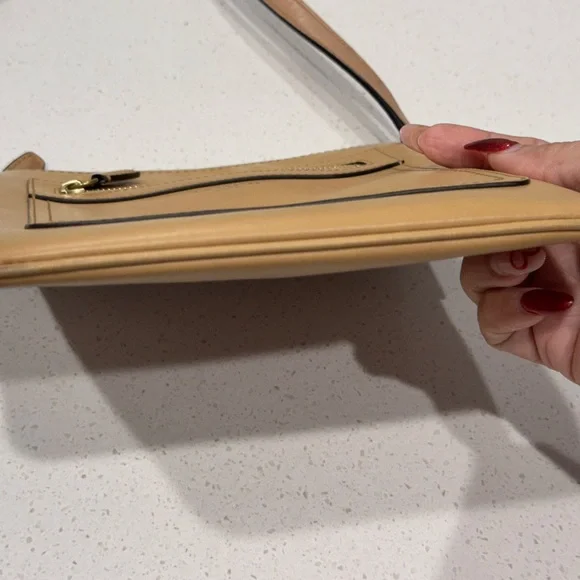 Coach Tan Leather North South Zip Crossbody - Picture 10 of 13